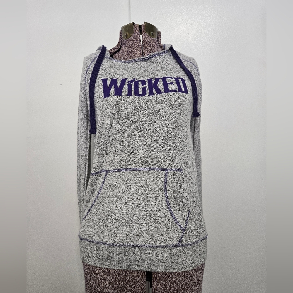Green For Good Wear Wicked the Musical Women's Hoodie Pullover Grey Size XS